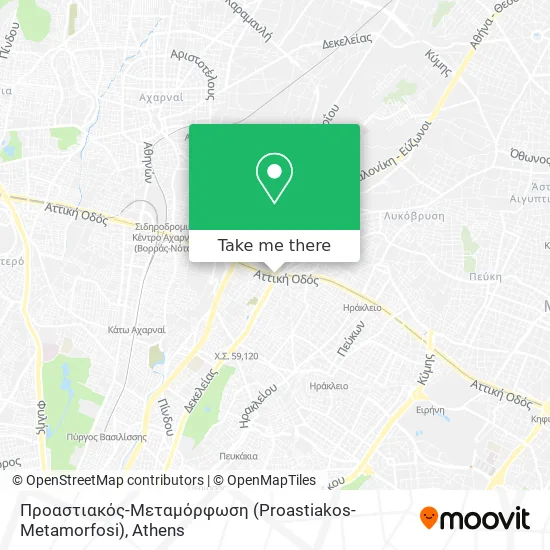Προαστιακός-Μεταμόρφωση (Proastiakos-Metamorfosi) map