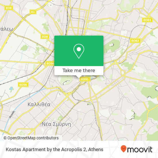 Kostas Apartment by the Acropolis 2 map