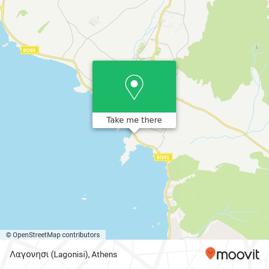 Λαγονησι (Lagonisi) map