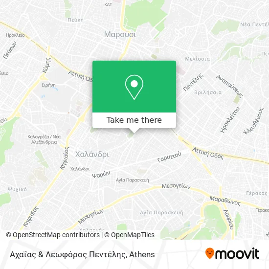 Αχαΐας & Λεωφόρος Πεντέλης map