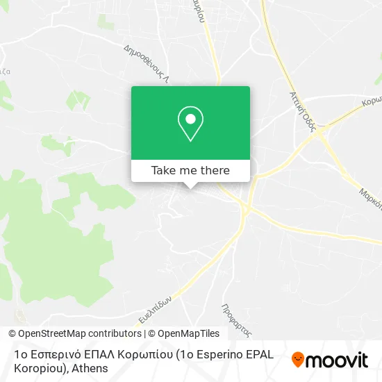 1ο Εσπερινό ΕΠΑΛ Κορωπίου (1o Esperino EPAL Koropiou) map