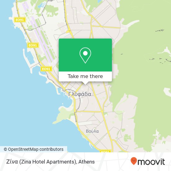 Ζίνα (Zina Hotel Apartments) map