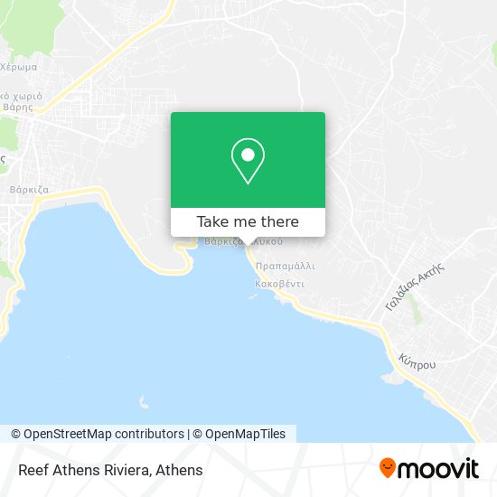 Reef Athens Riviera map