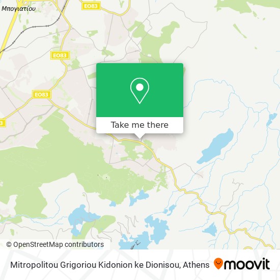 Mitropolitou Grigoriou Kidonion ke Dionisou map
