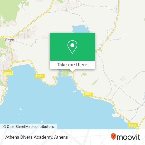 Athens Divers Academy map
