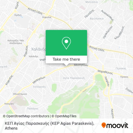 ΚΕΠ Αγίας Παρασκευής (KEP Agias Paraskevis) map