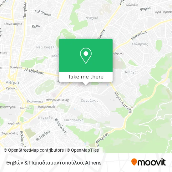 Θηβών & Παπαδιαμαντοπούλου map