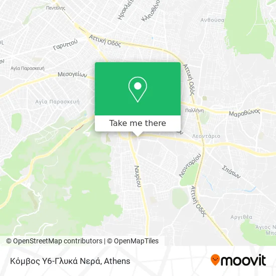 Κόμβος Υ6-Γλυκά Νερά map
