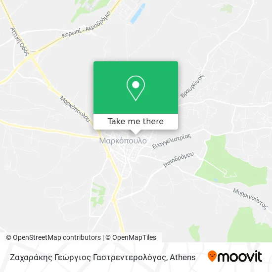 Ζαχαράκης Γεώργιος Γαστρεντερολόγος map