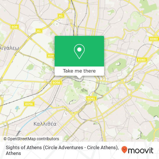 Sights of Athens (Circle Adventures - Circle Athens) map