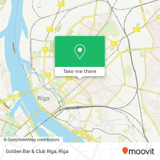 Golden Bar & Club Riga map