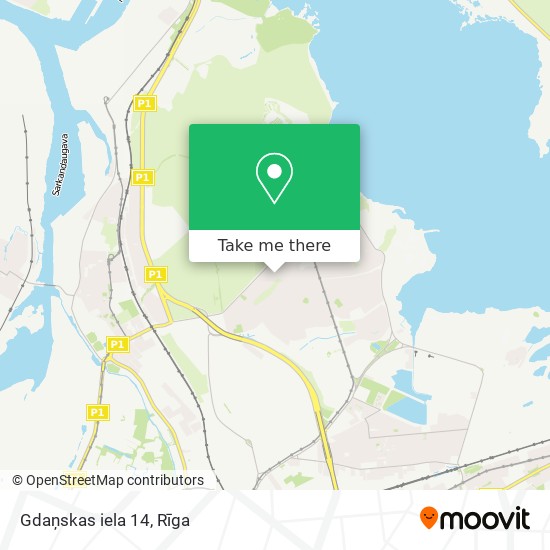 Карта Gdaņskas iela 14