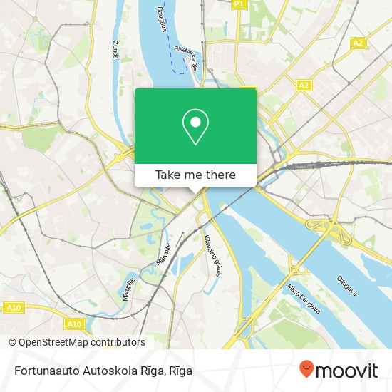 Fortunaauto Autoskola Rīga map