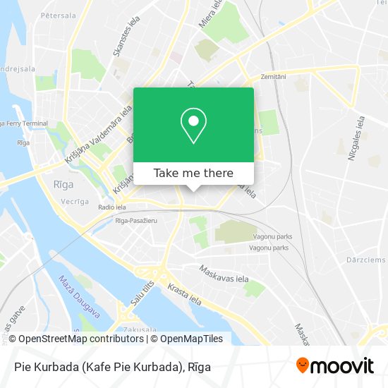Карта Pie Kurbada (Kafe Pie Kurbada)