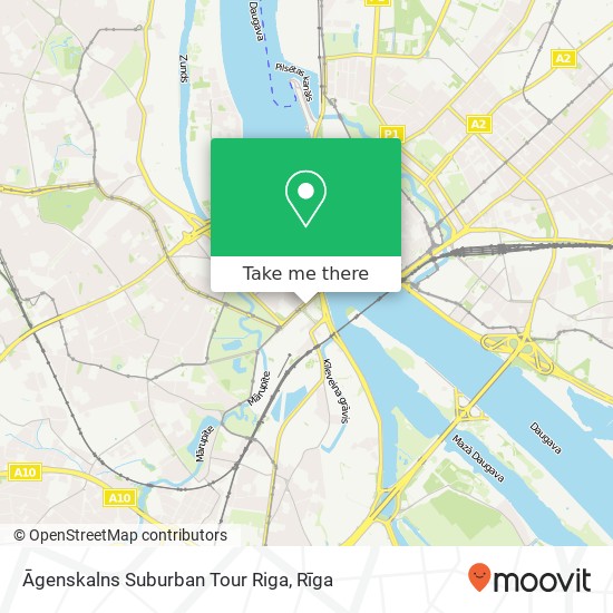 Карта Āgenskalns Suburban Tour Riga