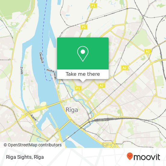 Riga Sights map