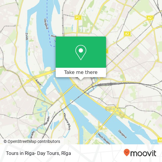 Карта Tours in Riga- Day Tours