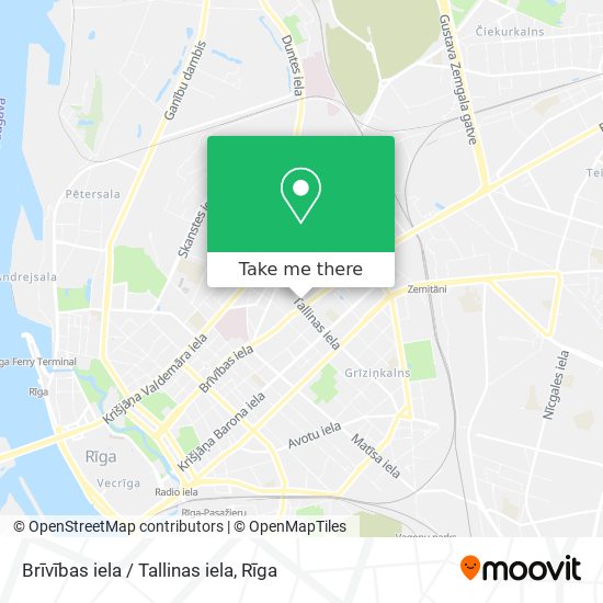 Карта Brīvības iela / Tallinas iela