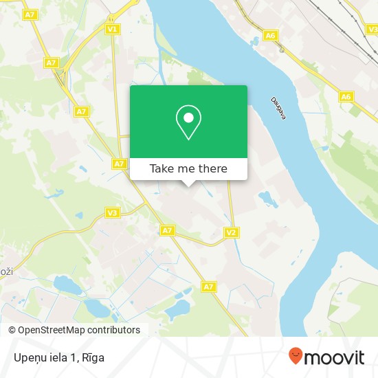 Upeņu iela 1 map