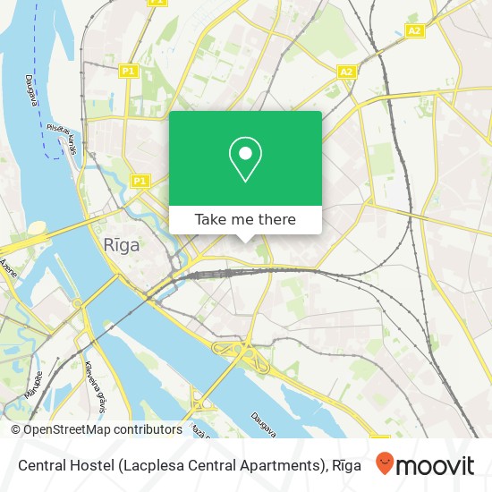 Central Hostel (Lacplesa Central Apartments) map