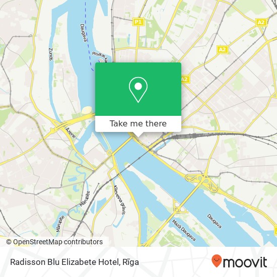 Карта Radisson Blu Elizabete Hotel