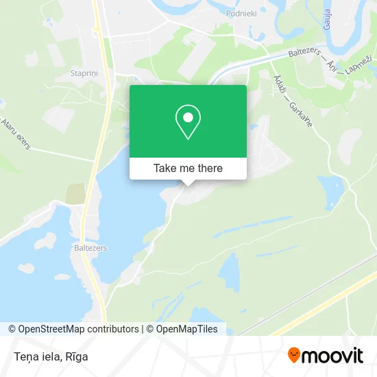 Карта Teņa iela