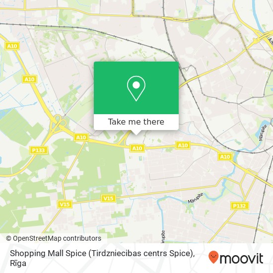 Shopping Mall Spice (Tirdzniecibas centrs Spice) map