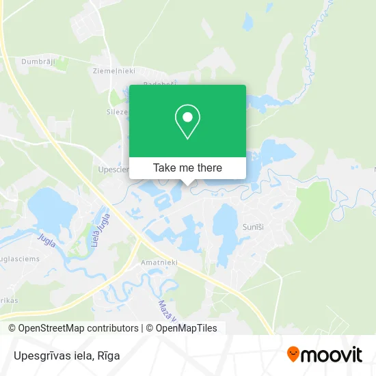 Карта Upesgrīvas iela