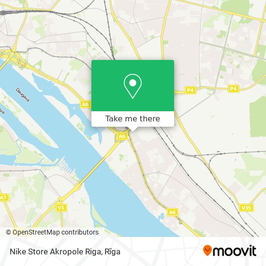 Nike Store Akropole Riga map