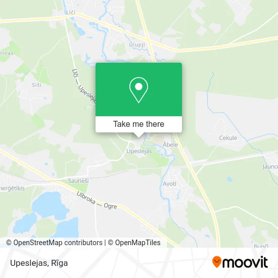 Карта Upeslejas