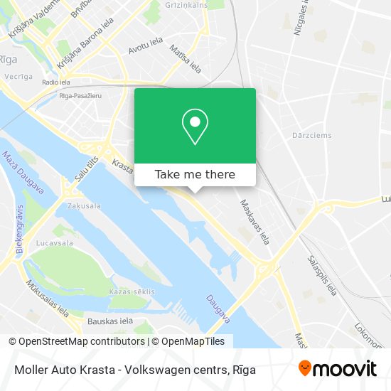 Карта Moller Auto Krasta - Volkswagen centrs