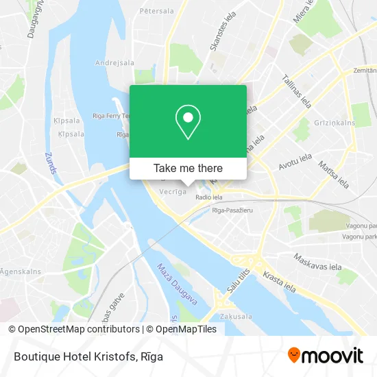 Boutique Hotel Kristofs map