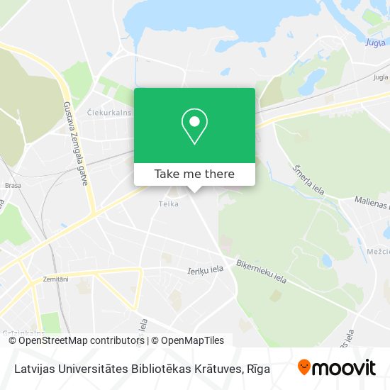 Latvijas Universitātes Bibliotēkas Krātuves map