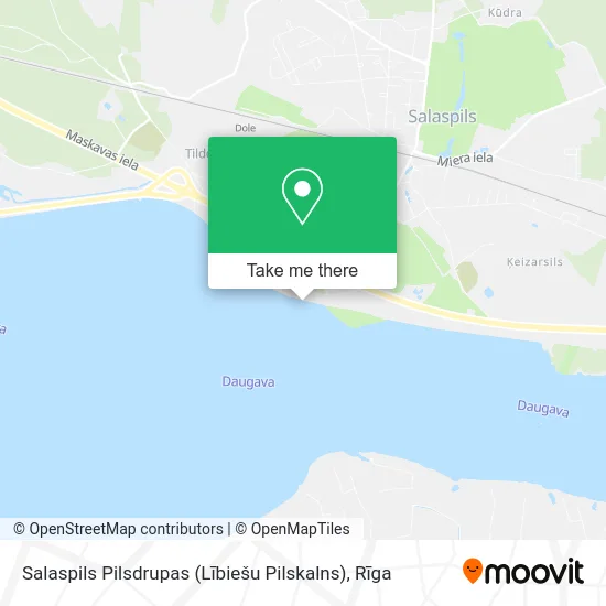 Карта Salaspils Pilsdrupas (Lībiešu Pilskalns)