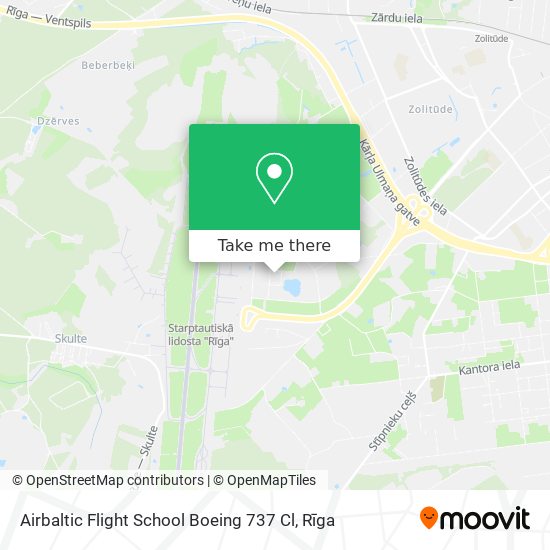 Airbaltic Flight School Boeing 737 Cl map