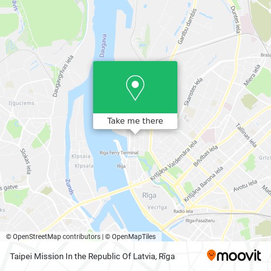 Карта Taipei Mission In the Republic Of Latvia