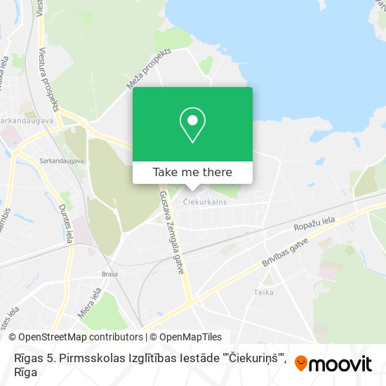 Rīgas 5. Pirmsskolas Izglītības Iestāde ""Čiekuriņš"" map