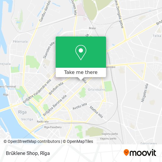Brūklene Shop map