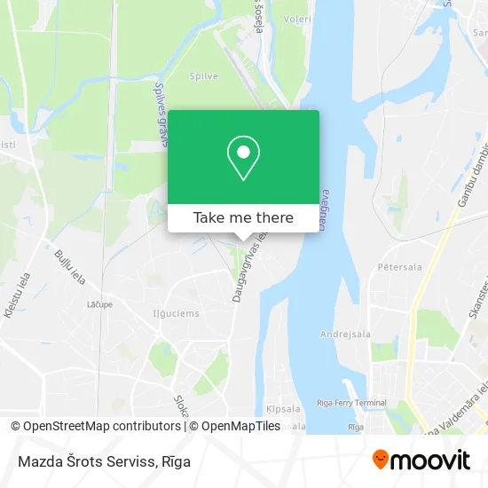 Mazda Šrots Serviss map