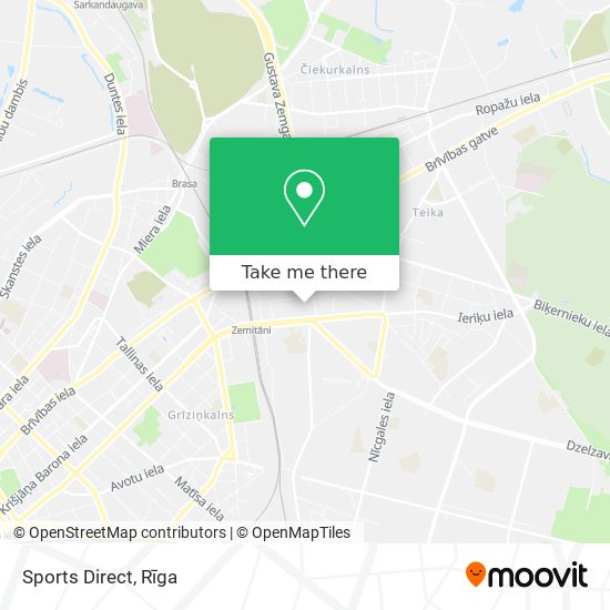 Sports Direct map