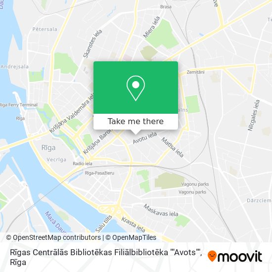 Rīgas Centrālās Bibliotēkas Filiālbibliotēka ""Avots"" map