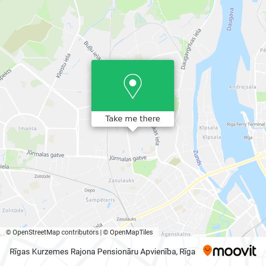 Rīgas Kurzemes Rajona Pensionāru Apvienība map