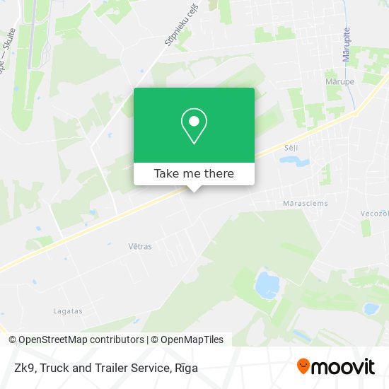 Zk9, Truck and Trailer Service map