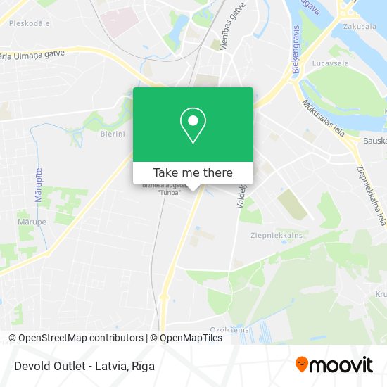 Карта Devold Outlet - Latvia