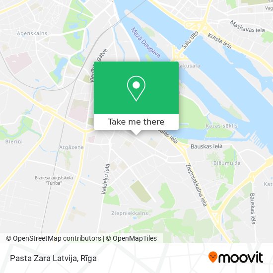 Pasta Zara Latvija map