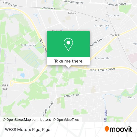 WESS Motors Riga map