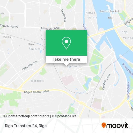 Riga Transfers 24 map