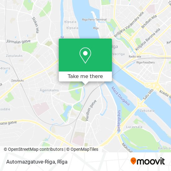 Automazgatuve-Riga map