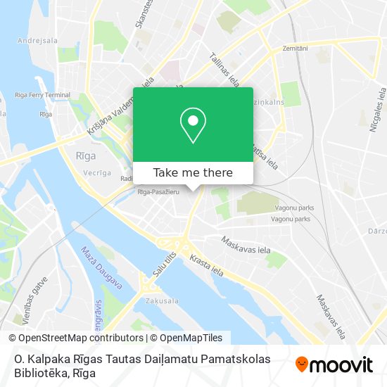 Карта O. Kalpaka Rīgas Tautas Daiļamatu Pamatskolas Bibliotēka