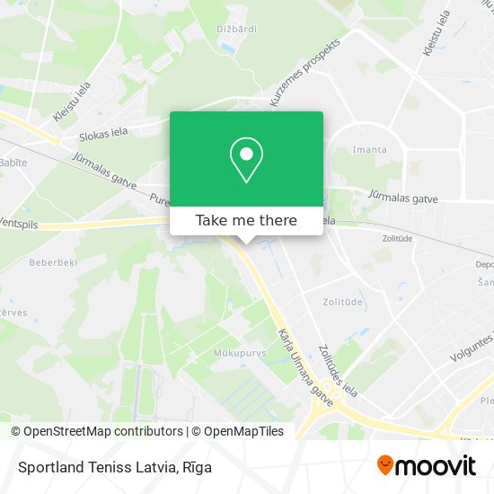 Sportland Teniss Latvia map